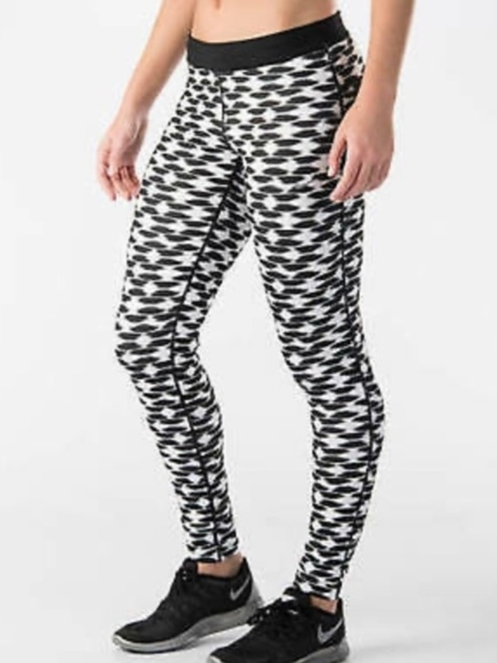 Nike Black and White Printed Leggings